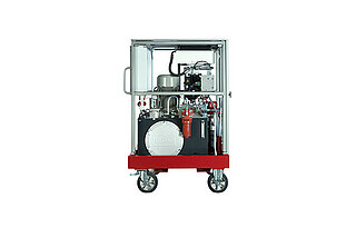 Mobile, fully automated service unit for hydraulic brake systems and lines