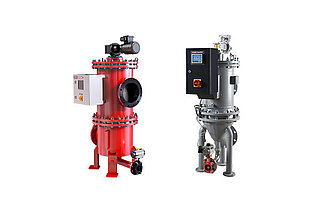 Automatic back-flushing filters for process water treatment.