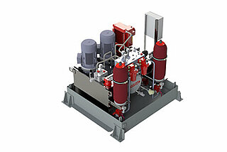 Cost-effective, standardised hydraulic turbine systems for solar power plants