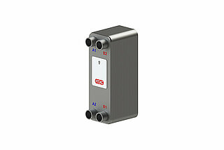 Plate heat exchanger made from stainless steel and nickel brazed for heat transmission of two fluids