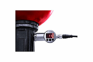 EDS 3400 pressure switch from HYDAC mounted to accumulator to monitor the pre-charge pressure