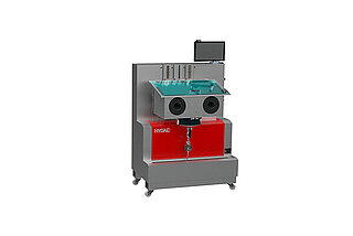 The HYDAC extraction units determine the technical cleanliness of slightly contaminated components.