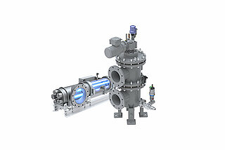 Automatic filter with UV disinfection for almost 100 % elimination of mussel larvae.
