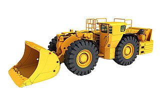 Electrified loader machines for emission-free use in mining