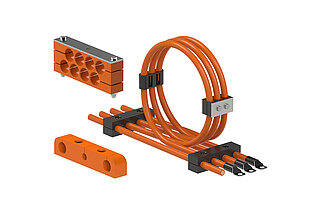 HYDAC cable management system for mounting high-voltage cables