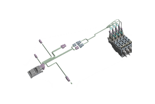 HYDAC wiring harness for rapid commissioning of the first prototype.
