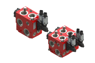 Two different variants of HYDAC LCX-6 load-sensing valves
