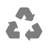 Icon: Recycling – cleanable filter materials and fibres are used in HYDAC filters.